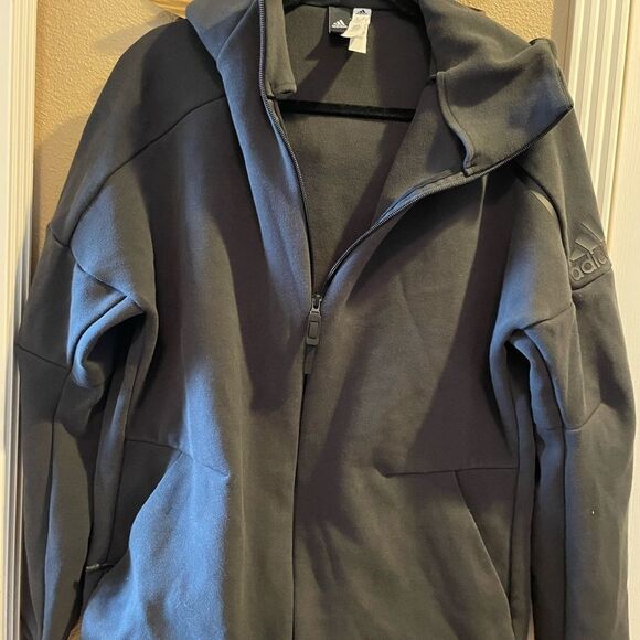 Adidas Men’s ZNE Hooded Black Zip Up Jacket L - Picture 16 of 16